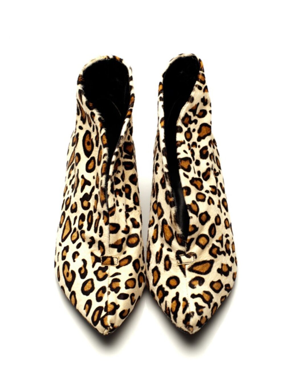 New HANDMADE Genuine Leather Animal Print Kitten Heel Bootie Boots NYC Designer - Picture 13 of 14